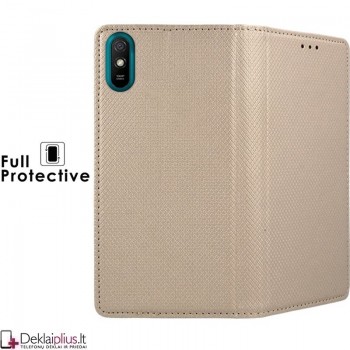Telone smart magnet atverčiamas dėklas - auksinės spalvos (Xiaomi Redmi 9A) Telone smart magnet atverčiamas dėklas - auksinės spalvos (Xiaomi Redmi 9A)